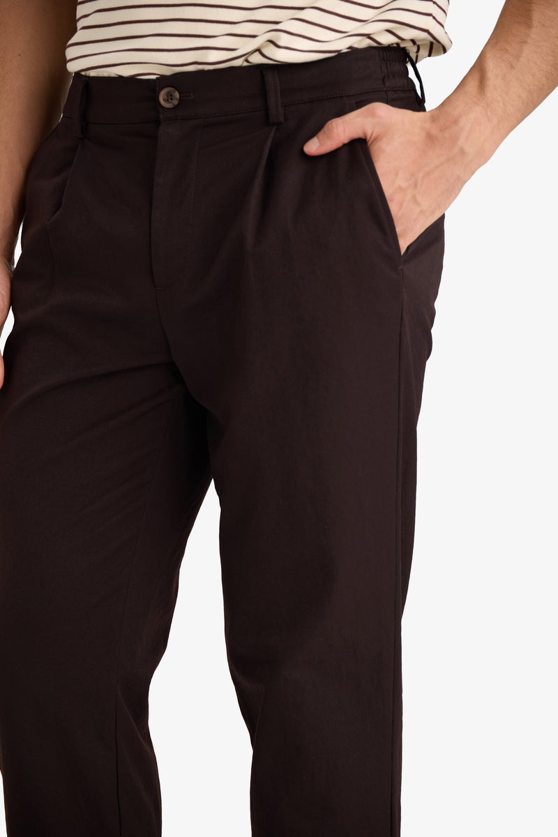 DeFacto Brown Man Relax Fit Trousers Casual - Image 4